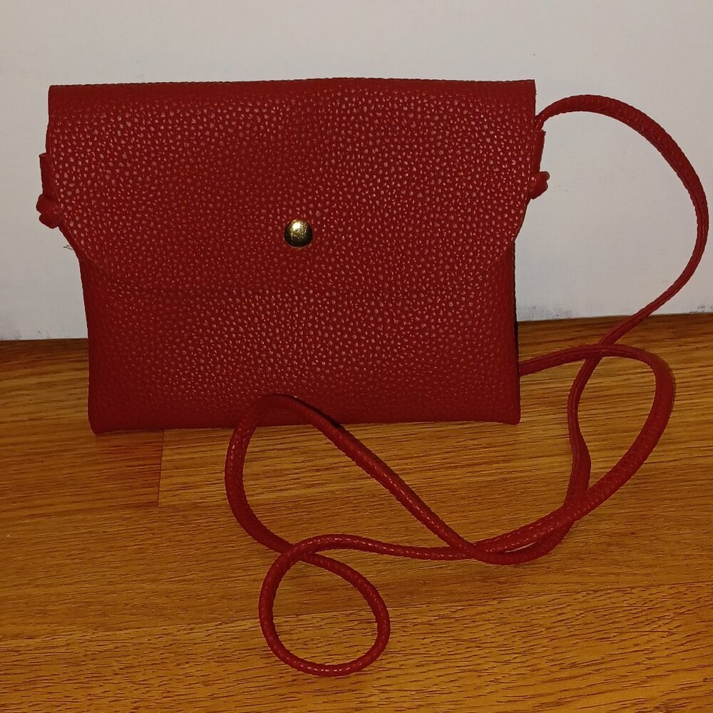 Red cross body or shoulder purse